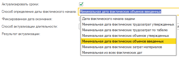 GORIZONT.Professional настройки актуализации